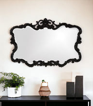 Load image into Gallery viewer, 27" Ornate Scroll Framed Accent Mirror - Black