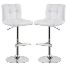 Load image into Gallery viewer, Lenny - Upholstered Adjustable Bar Stool (Set of 2) - White