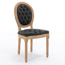 Load image into Gallery viewer, French Style Solid Wood Frame Antique Painting, Hand-Pulled Buckle Decoration Artificial Dining Chair With Nailhead Trim, Wood Legs