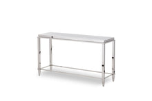 Load image into Gallery viewer, Glass Frame Console Table - Silver