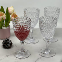 Load image into Gallery viewer, Diamond Cut Plastic Wine Glasses (Set of 4)