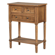 Load image into Gallery viewer, Console Table With Shelf Three Drawers - Natural