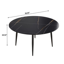 Load image into Gallery viewer, Modern Man-Made Stone Round Dining Table-Position For 6 People