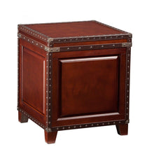 Load image into Gallery viewer, Wood Solid Wood Square End Table Trunk Storage - Brown