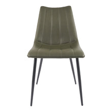 Load image into Gallery viewer, Upholstered Faux Leather Dining Side Chairs (Set of 2) - Dark Green