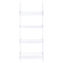 Load image into Gallery viewer, Cimarron - Ladder Bookcase With 4 Shelves - Clear