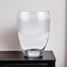 Load image into Gallery viewer, With Geometric Pattern Oval Table Vase - Clear