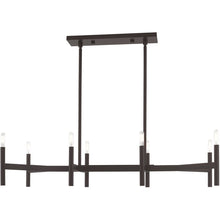 Load image into Gallery viewer, 19" Eight Light Dimmable Chandelier With Shades - Bronze