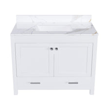 Load image into Gallery viewer, 43" Bathroom Vanity, Multi Functional Cabinet, Doors And Drawer - White