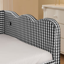 Load image into Gallery viewer, Gingham Daybed With USB Charging Port, Wave Shaped Design