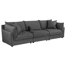 Load image into Gallery viewer, Tomasina - Modular Sofa With Cushions And Padded Arms - Black