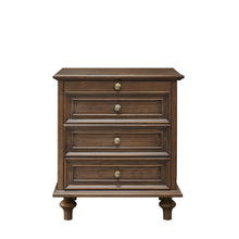 Load image into Gallery viewer, Farmhouse Nightstand With 4 Drawers