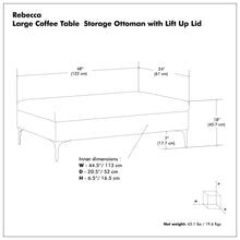Load image into Gallery viewer, Rebecca - Multifunctional Coffee Table Storage Ottoman With Lift Up Lid