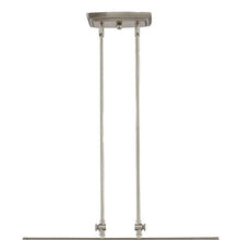 Load image into Gallery viewer, Kitchen Island Two Light Metal Transparent Glass Dimmable Chandelier With Shades - Nickel