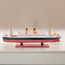 Load image into Gallery viewer, Hand Painted RMS Empress of Ireland Model Boat - Black / Red