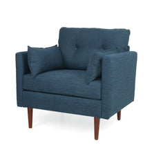 Load image into Gallery viewer, Enchantica - Upholstered Fabric Club Chair With Button Tufted And 2 Accent Pillows