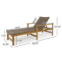 Load image into Gallery viewer, Hampton - Style Wood And Wicker Chaise Lounge With Adjustable Features And Natural - Natural