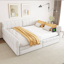 Load image into Gallery viewer, Upholstered Platform Bed With USB Charging