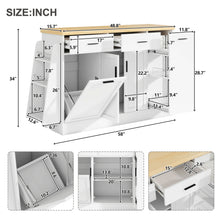 Load image into Gallery viewer, Kitchen Sideboard With Sliding Door Cabinet, 3 Tier Spice Rack