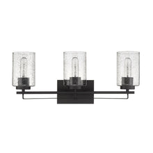 Load image into Gallery viewer, Metal And Textured Glass Three Light Wall Sconce - Bronze