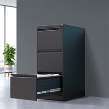 Load image into Gallery viewer, Durable Metal 3 Drawer File Cabinet With Lock For Office Storage