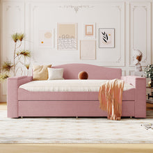 Load image into Gallery viewer, Upholstered Daybed With Storage Armrests, Trundle And Latest Integrated tooth Audio System
