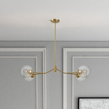 Load image into Gallery viewer, Jewel - 4 Lights Chandelier Ceiling Hanging Light Fixture - Clear / Gold