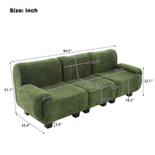 Load image into Gallery viewer, 3 Seater Sofa Couch With Curved Armrests