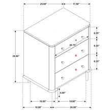Load image into Gallery viewer, 3 Drawer Nightstand With USB Ports - Brown
