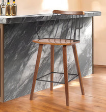 Load image into Gallery viewer, Manufactured Wood And Iron Counter Height Bar Chair - Brown