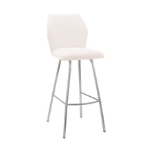 Load image into Gallery viewer, Counter Height Bar Chair - White / Silver