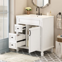 Load image into Gallery viewer, Bathroom Vanity With Sink, Cabinet With 2 Drawers And Adjustable Shelf