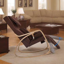 Load image into Gallery viewer, Comfortable Relax Rocking Chair With Full Massage Function Cotton Fabric Air Pressure - Brown