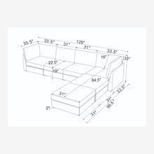 Load image into Gallery viewer, Reversible Modular Sectional With Custom Configuration And Premium Upholstery - Dark Green