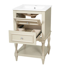 Load image into Gallery viewer, Retro Design Bathroom Vanity With Sink, 2 Drawer Storage Cabinet