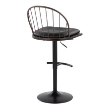 Load image into Gallery viewer, Riley - Farmhouse Adjustable Height Barstool With Swivel With Rounded T Footrest (Set of 2)
