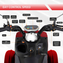 Load image into Gallery viewer, Electric Mobility Scooter With Big Size And High Power - Red