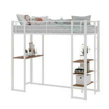Load image into Gallery viewer, Bunk Bed With L-Shaped Desk And Dual Side Stairs