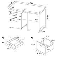 Load image into Gallery viewer, 3 Drawer Reversible Office Desk