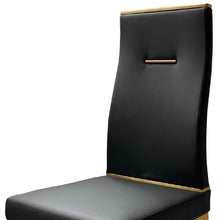 Load image into Gallery viewer, Upholstered Faux Leather Dining Side Chairs (Set of 4) - Black