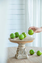 Load image into Gallery viewer, Cake Stand, Wood Cake Plate With Magnesium Base - Cream / Brown
