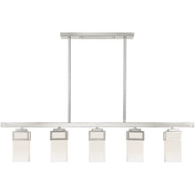 Load image into Gallery viewer, 10" Five Light Dimmable Chandelier With Shades - Nickel