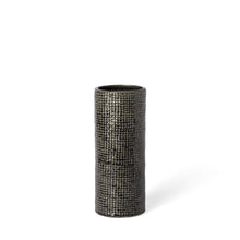 Load image into Gallery viewer, Abstract Cylinder Table Vase (397513) - Black / Gold