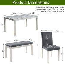 Load image into Gallery viewer, Dining Table Set, Table With A Rectangular Table And Upholstered Chairs