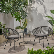Load image into Gallery viewer, Cordella - Outdoor Woven Wicker Chairs With Cushions, (Set of 2)