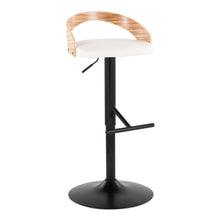 Load image into Gallery viewer, Grotto - Contemporary Adjustable Barstool With Swivel & Straight T Footrest (Set of 2)