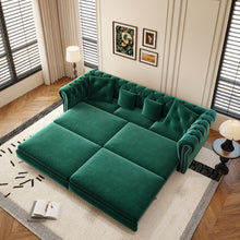 Load image into Gallery viewer, 3 In 1 Convertible Sleeper Sofa Bed With Movable Ottoman