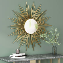 Load image into Gallery viewer, Modern Glam Sunburst Wall Mirror - Gold