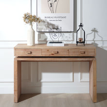 Load image into Gallery viewer, Rustic Wood Console Table With 3 Drawers Entryway Table For Hallway, Foyer, Or Office - Natural / Natural & Light Brown / Natural Wood / Natural Wood Wash / Natural / Rustic
