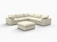 Load image into Gallery viewer, Blend Modular L Shaped Six Piece Sofa Chaise Sectional - Khaki